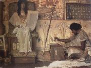 Alma-Tadema, Sir Lawrence Joseph,Overseer of Pharaoh's Granaries (mk23) oil on canvas